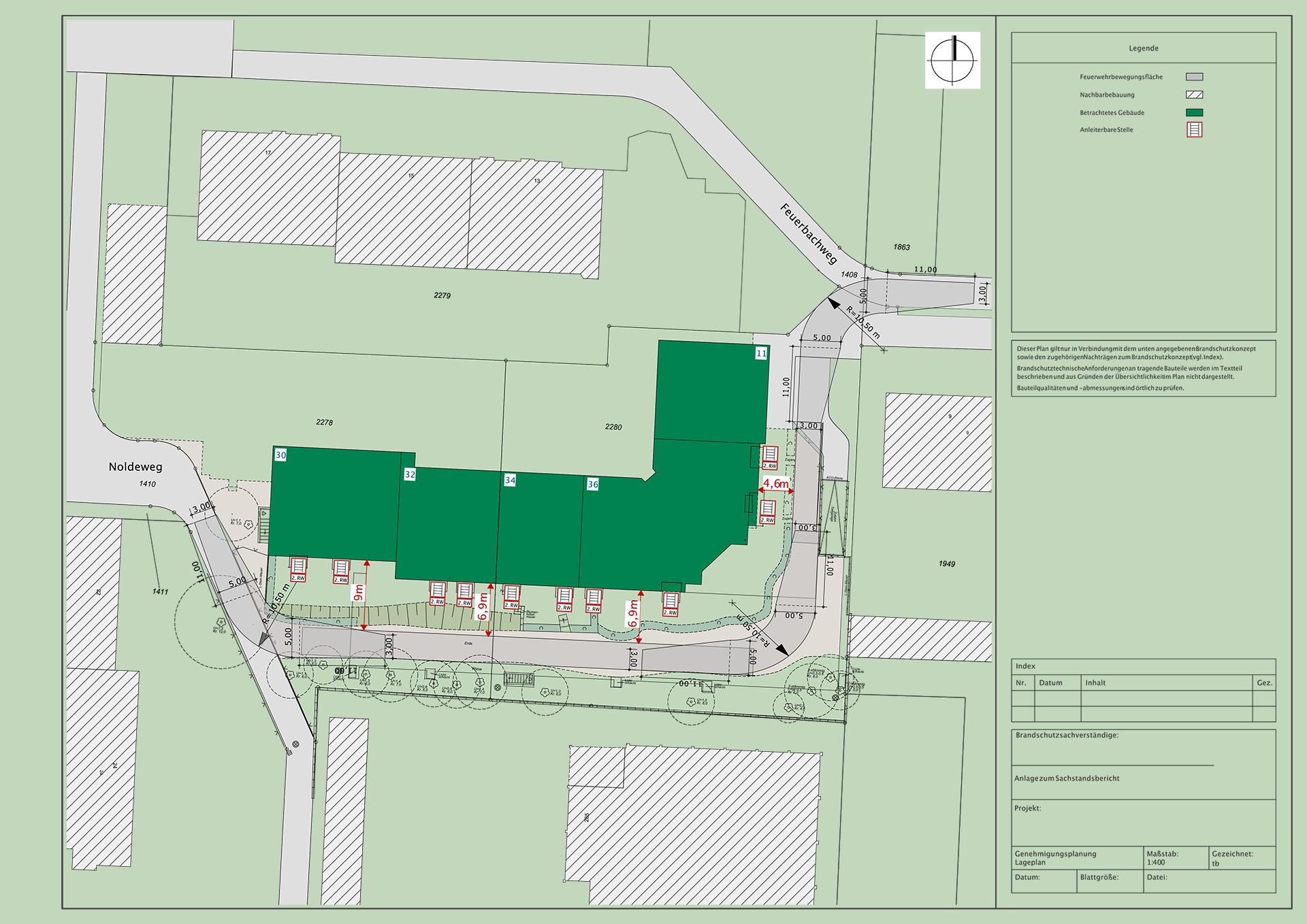bauplan feuerwehrzufahrt
